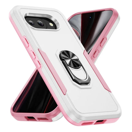 For Google Pixel 9a Case Military Grade Ring Kickstand PC+TPU Phone Cover