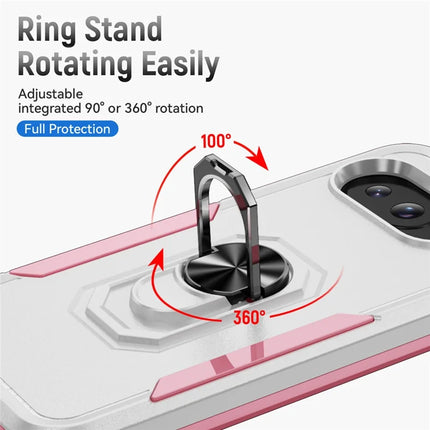 For Google Pixel 9a Case Military Grade Ring Kickstand PC+TPU Phone Cover