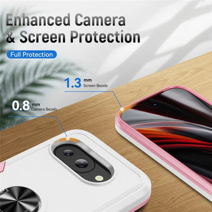 For Google Pixel 9a Case Military Grade Ring Kickstand PC+TPU Phone Cover