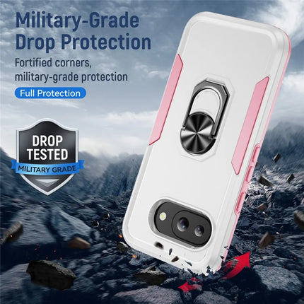 For Google Pixel 9a Case Military Grade Ring Kickstand PC+TPU Phone Cover