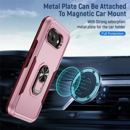 For Google Pixel 9a Case Military Grade Ring Kickstand PC+TPU Phone Cover