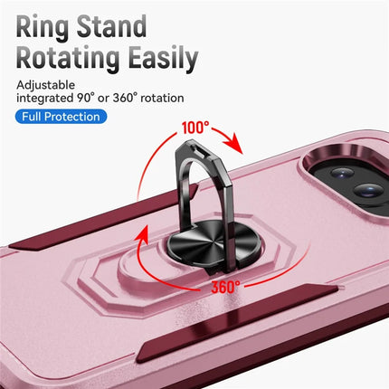 For Google Pixel 9a Case Military Grade Ring Kickstand PC+TPU Phone Cover