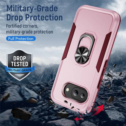 For Google Pixel 9a Case Military Grade Ring Kickstand PC+TPU Phone Cover