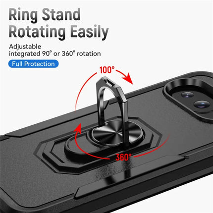 For Google Pixel 9a Case Military Grade Ring Kickstand PC+TPU Phone Cover
