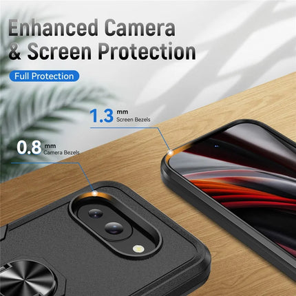 For Google Pixel 9a Case Military Grade Ring Kickstand PC+TPU Phone Cover
