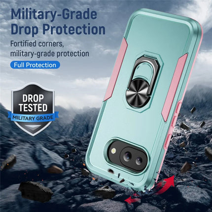For Google Pixel 9a Case Military Grade Ring Kickstand PC+TPU Phone Cover