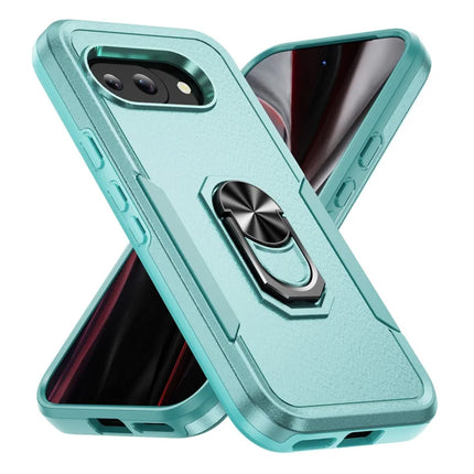 For Google Pixel 9a Case Military Grade Ring Kickstand PC+TPU Phone Cover