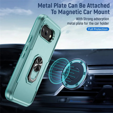 For Google Pixel 9a Case Military Grade Ring Kickstand PC+TPU Phone Cover
