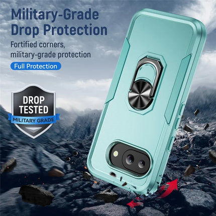 For Google Pixel 9a Case Military Grade Ring Kickstand PC+TPU Phone Cover