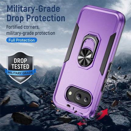 For Google Pixel 9a Case Military Grade Ring Kickstand PC+TPU Phone Cover