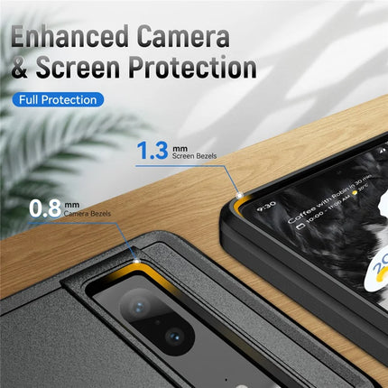 For Google Pixel 7a Case Military Grade Ring Kickstand PC + TPU Phone Cover