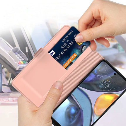 For Motorola Moto G55 5G Case Shockproof TPU Inner Shell Leather Phone Cover Card Slot