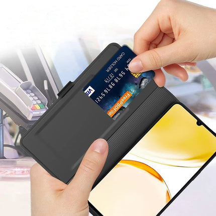 For Realme 14 Pro+ 5G Case Shockproof TPU Inner Shell Leather Phone Cover Card Slot