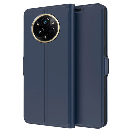 For Realme 14 Pro+ 5G Case Shockproof TPU Inner Shell Leather Phone Cover Card Slot - Blue