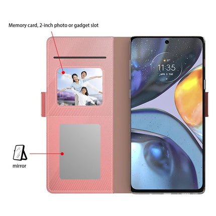For Motorola Moto G55 5G Case Stand PU Leather Phone Cover Card Holder Mirror