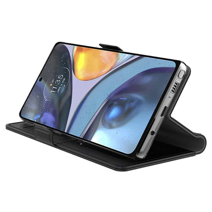 For Motorola Moto G55 5G Case Stand PU Leather Phone Cover Card Holder Mirror