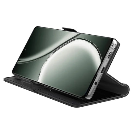 For Realme 14 Pro+ 5G Case Stand PU Leather Phone Cover Card Holder Mirror