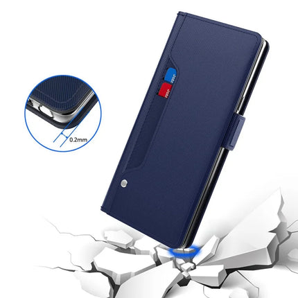 For Realme 14 Pro+ 5G Case Stand PU Leather Phone Cover Card Holder Mirror