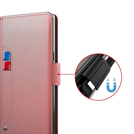 For Realme 14 Pro+ 5G Case Stand PU Leather Phone Cover Card Holder Mirror