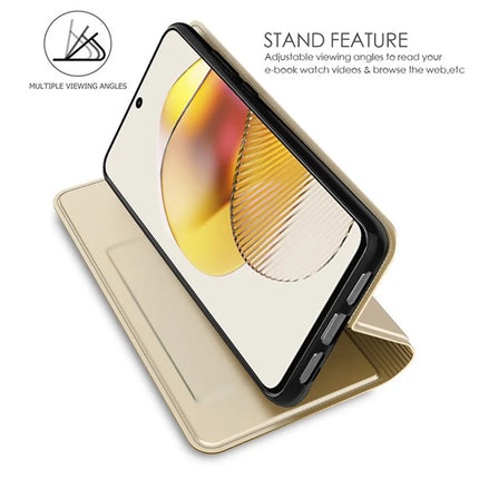 For Motorola Moto G35 5G Case PU Leather Phone Cover with Card Holder Stand
