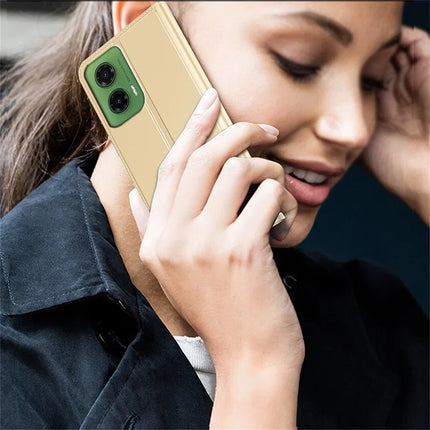 For Motorola Moto G35 5G Case PU Leather Phone Cover with Card Holder Stand