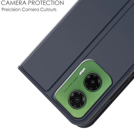 For Motorola Moto G35 5G Case PU Leather Phone Cover with Card Holder Stand