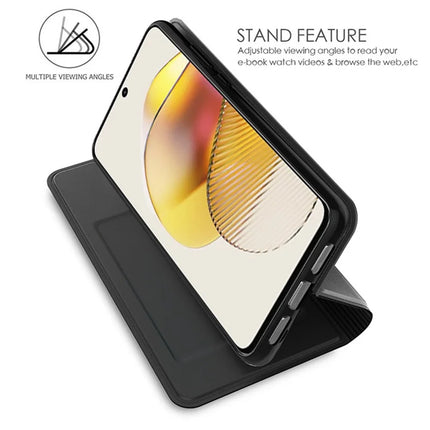 For Motorola Moto G35 5G Case PU Leather Phone Cover with Card Holder Stand