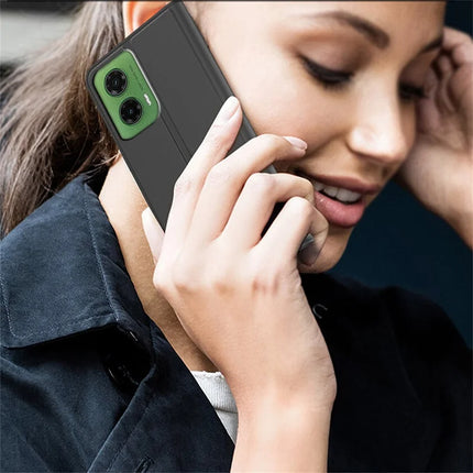 For Motorola Moto G35 5G Case PU Leather Phone Cover with Card Holder Stand