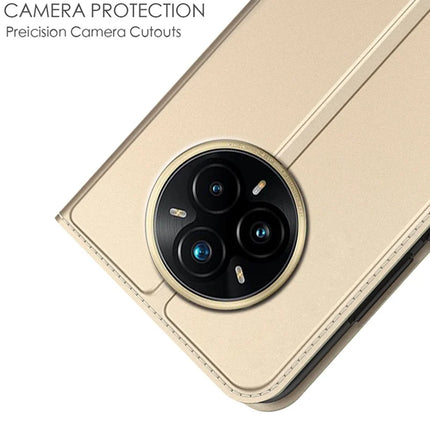 For Realme 14 Pro+ 5G Case PU Leather Phone Cover with Card Holder Stand Magnetic Closure