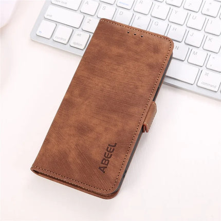 ABEEL For iPhone 16e Case Flip Wallet with Stand Retro Leather Phone Cover