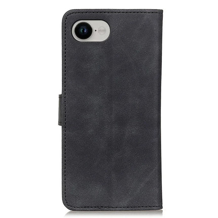 KHAZNEH For iPhone 16e Case PU Leather Retro Texture Phone Cover