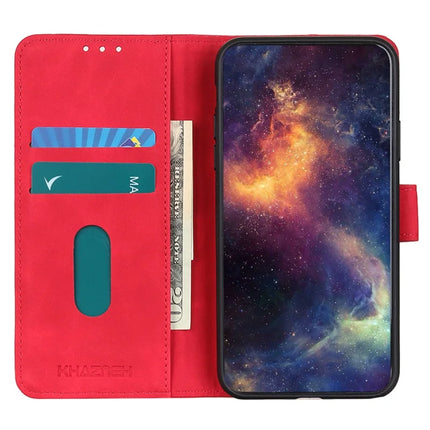 KHAZNEH For iPhone 16e Case PU Leather Retro Texture Phone Cover