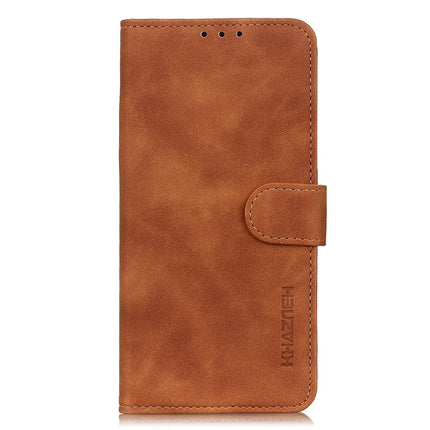 KHAZNEH For iPhone 16e Case PU Leather Retro Texture Phone Cover