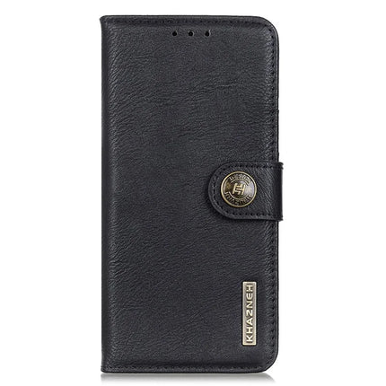 KHAZNEH For iPhone 16e Wallet Case Cowhide Texture Leather Flip Phone Cover