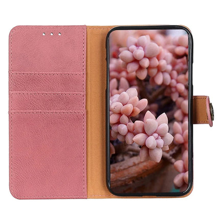 KHAZNEH For iPhone 16e Wallet Case Cowhide Texture Leather Flip Phone Cover
