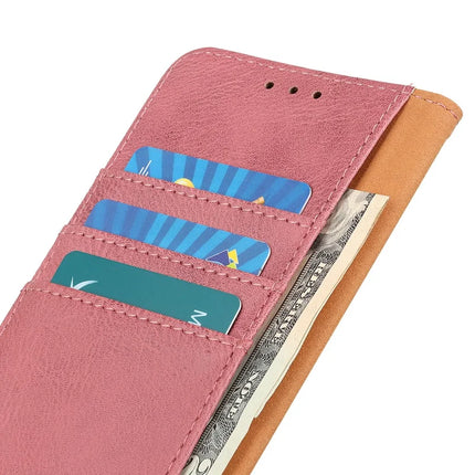 KHAZNEH For iPhone 16e Wallet Case Cowhide Texture Leather Flip Phone Cover