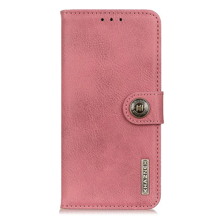 KHAZNEH For iPhone 16e Wallet Case Cowhide Texture Leather Flip Phone Cover