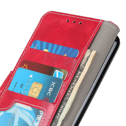 For iPhone 16e Case Wallet Leather Phone Cover Crazy Horse Texture