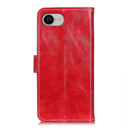 For iPhone 16e Case Wallet Leather Phone Cover Crazy Horse Texture