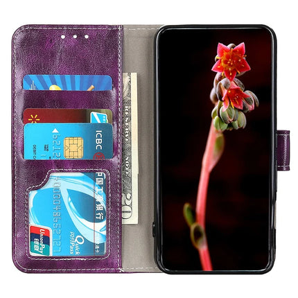 For iPhone 16e Case Wallet Leather Phone Cover Crazy Horse Texture