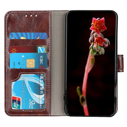 For iPhone 16e Case Wallet Leather Phone Cover Crazy Horse Texture