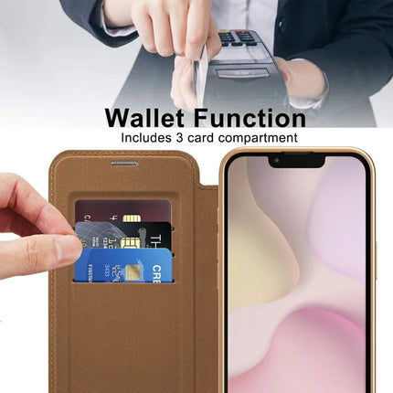 For iPhone 16e Case Compatible with MagSafe Rhombus PU Leather Phone Cover
