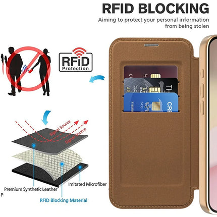 For iPhone 16e Case Compatible with MagSafe Rhombus PU Leather Phone Cover