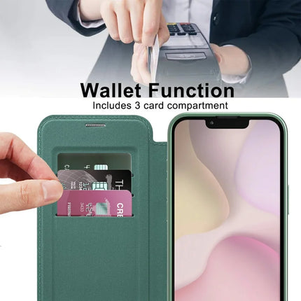 For iPhone 16e Case Compatible with MagSafe Rhombus PU Leather Phone Cover