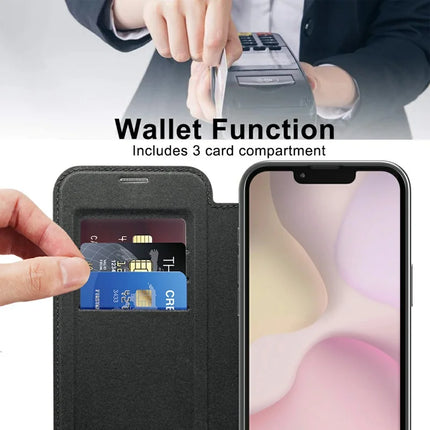 For iPhone 16e Case Compatible with MagSafe Rhombus PU Leather Phone Cover