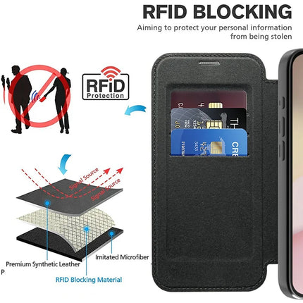 For iPhone 16e Case Compatible with MagSafe Rhombus PU Leather Phone Cover