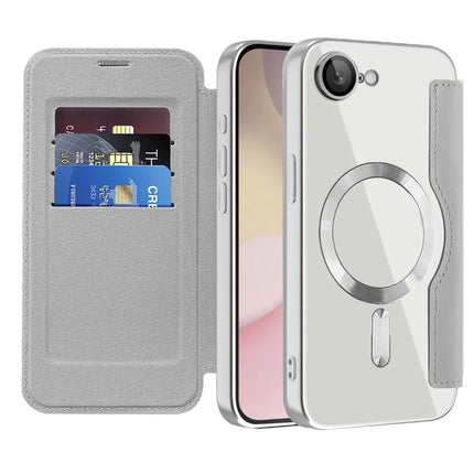 For iPhone 16e Case Compatible with MagSafe RFID Blocking Leather Phone Cover