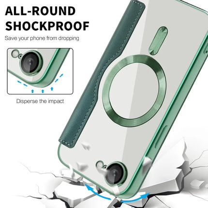 For iPhone 16e Case Compatible with MagSafe RFID Blocking Leather Phone Cover