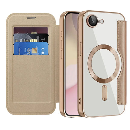 For iPhone 16e Case Compatible with MagSafe RFID Blocking Leather Phone Cover
