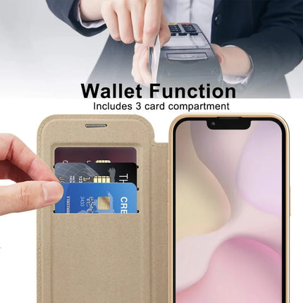 For iPhone 16e Case Compatible with MagSafe RFID Blocking Leather Phone Cover